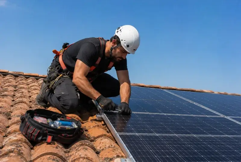 Maintenance et monitoring de panneaux solaires à Amendeuix-Oneix